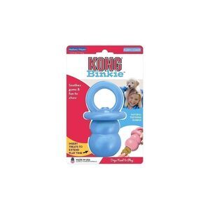 Kong Blue Binky Dog Toy Interactive & Treat Dispensing Rubber Binkie Small Puppy